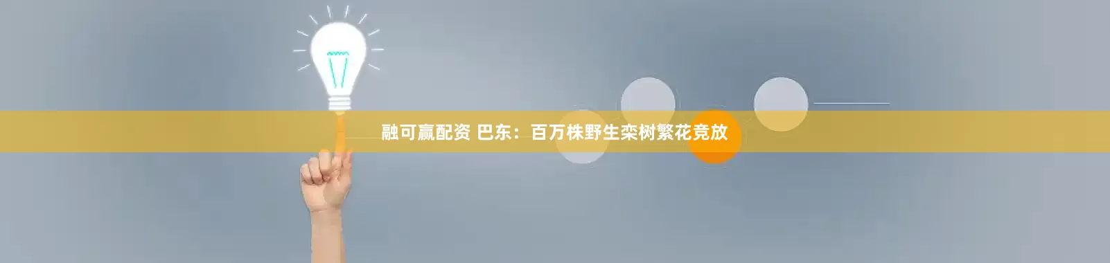 融可赢配资 巴东：百万株野生栾树繁花竞放
